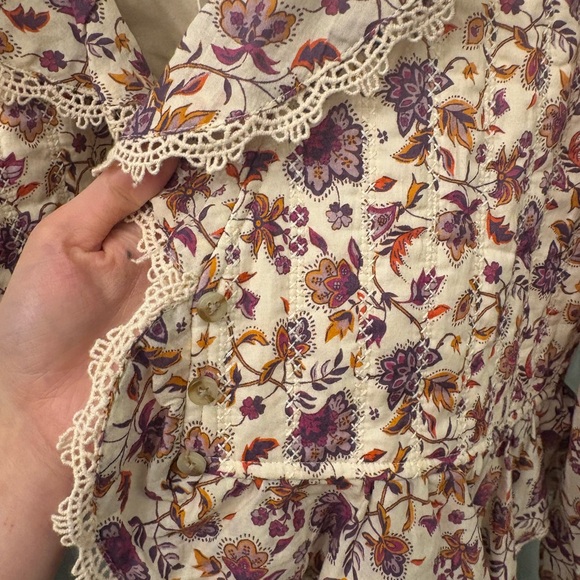 Sezane alexiana nausica quilted ruffle blouse - Picture 6 of 13